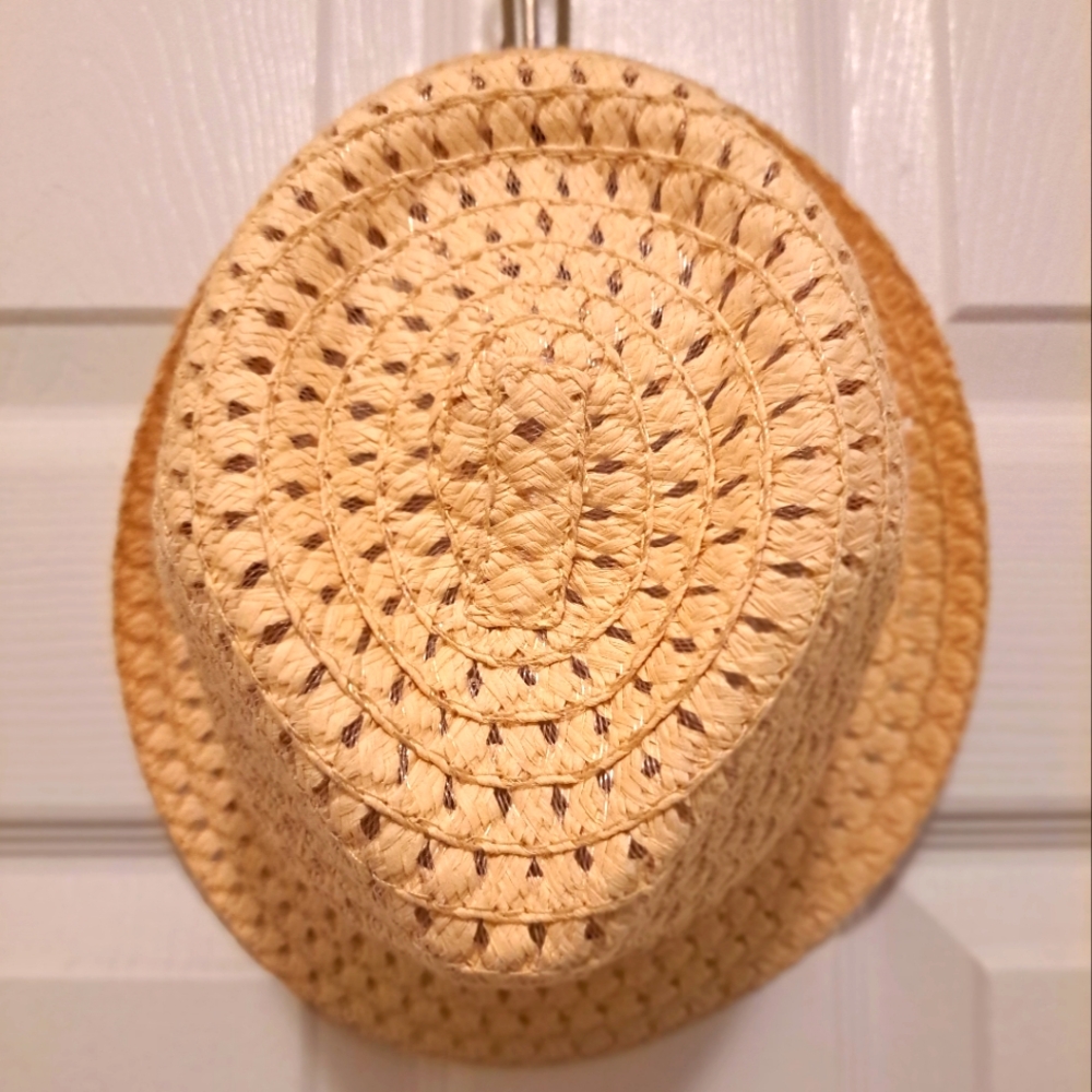 Kid's Woven Straw Fedora Hat